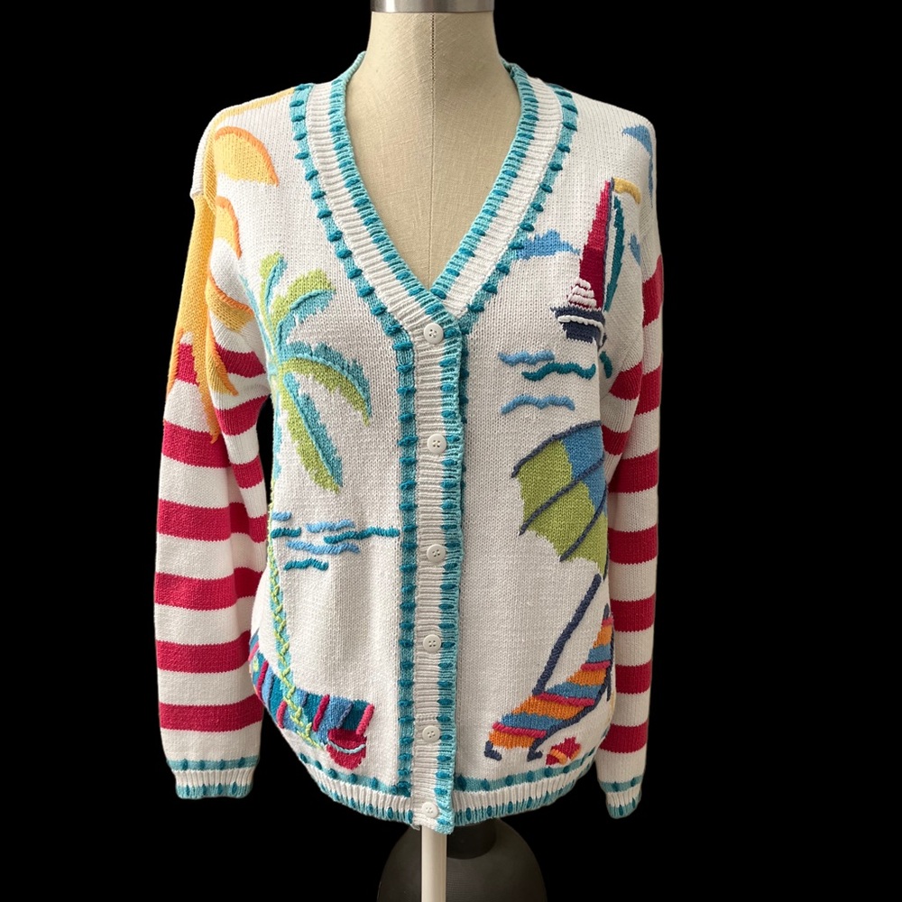 Colorful Beach Theme Women's Sweater